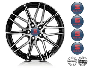 Seat Harzgewölbte Aufkleber Rennsport-Felgenlogos